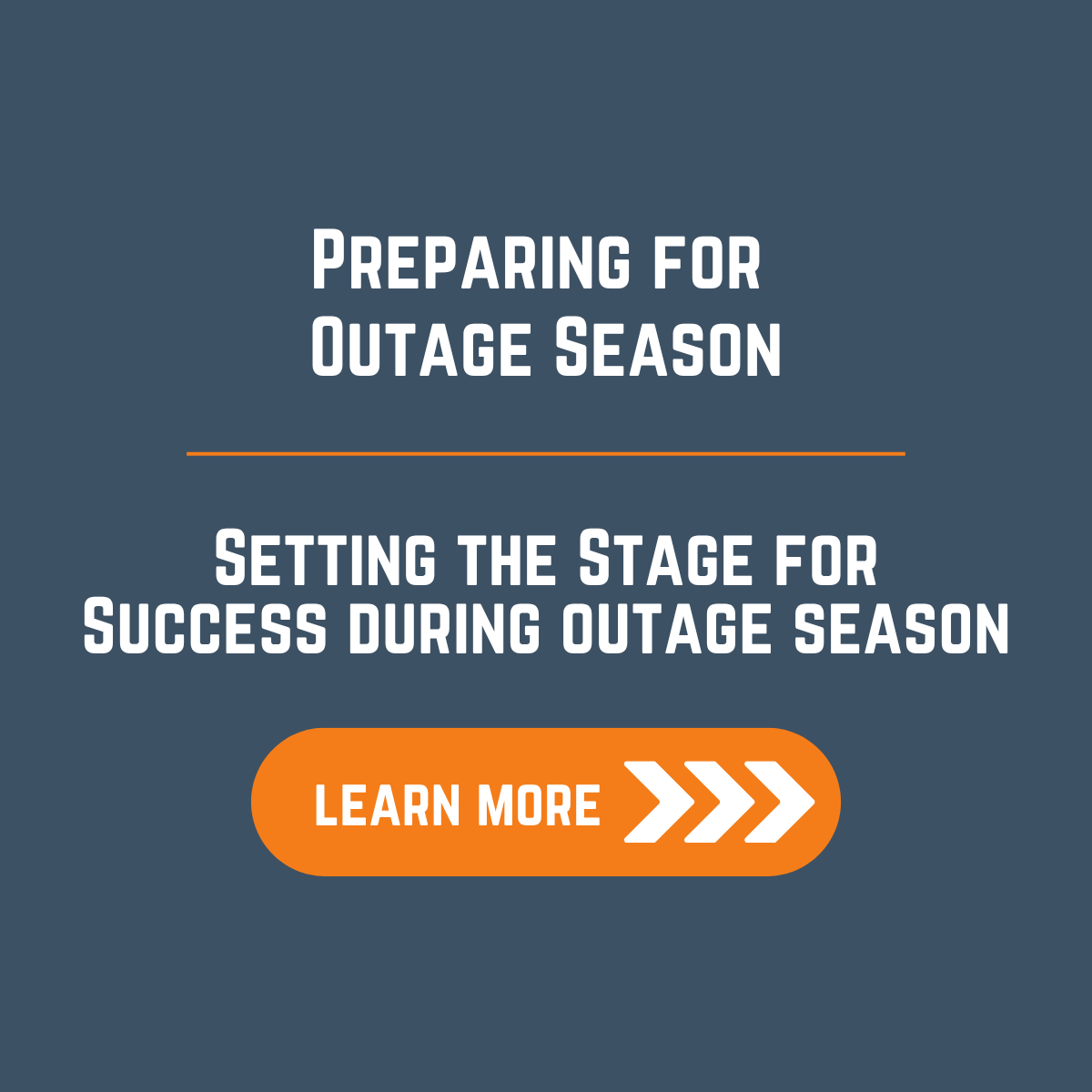 Preparing for outage season